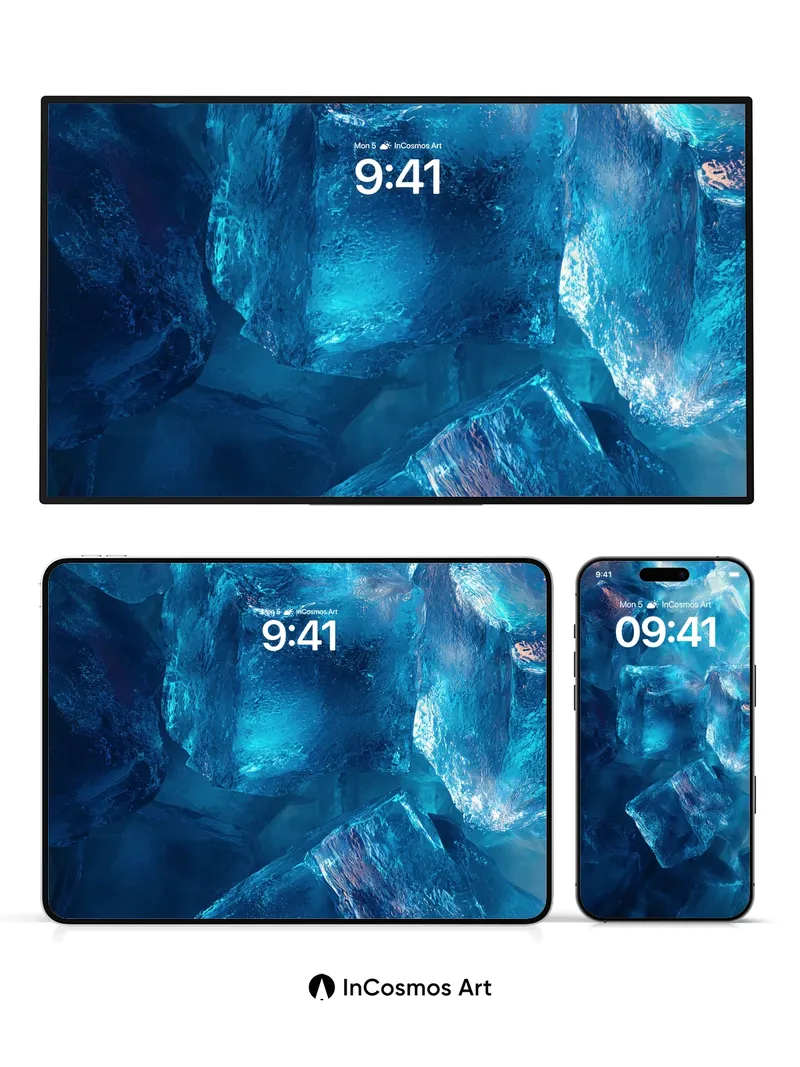 Frozen Abyss Wallpaper with Glacial Echoes