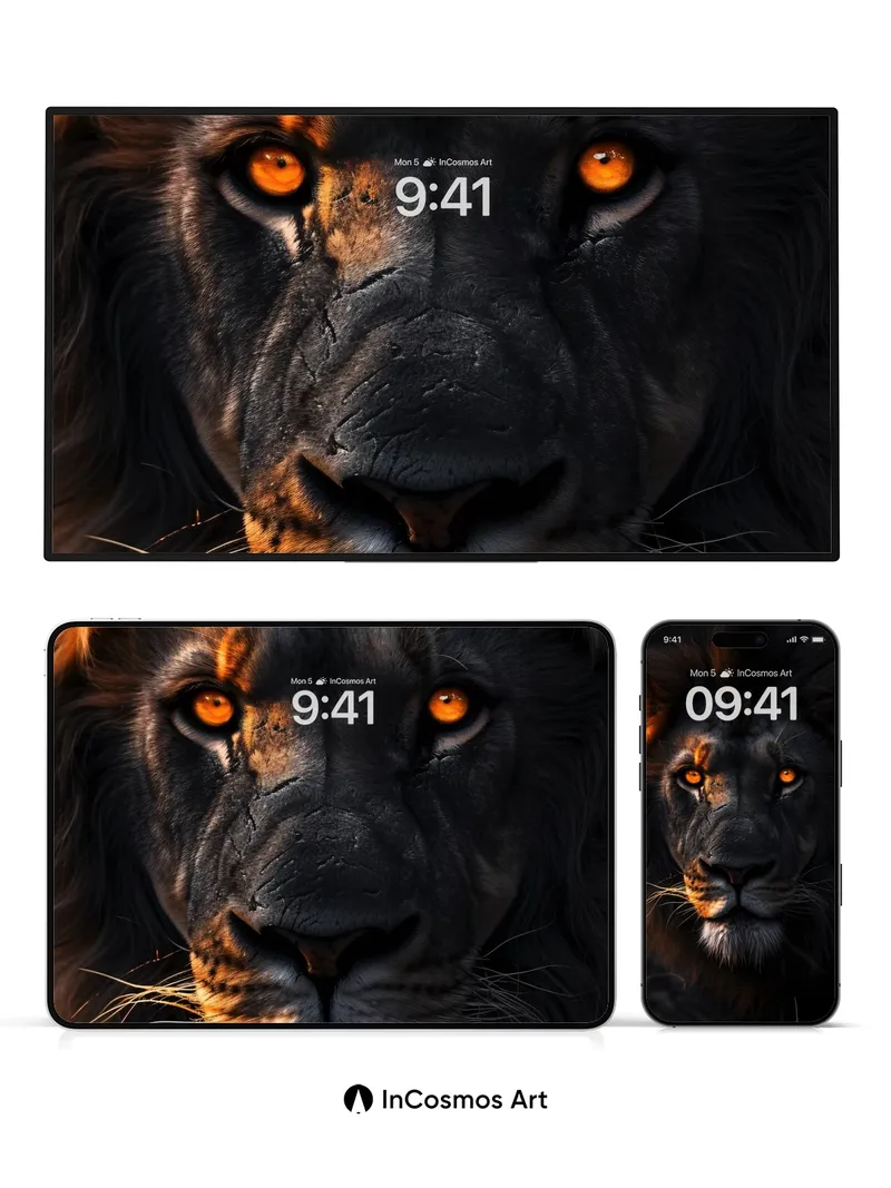 Shadowed Gaze Wallpaper with Amber Eyes