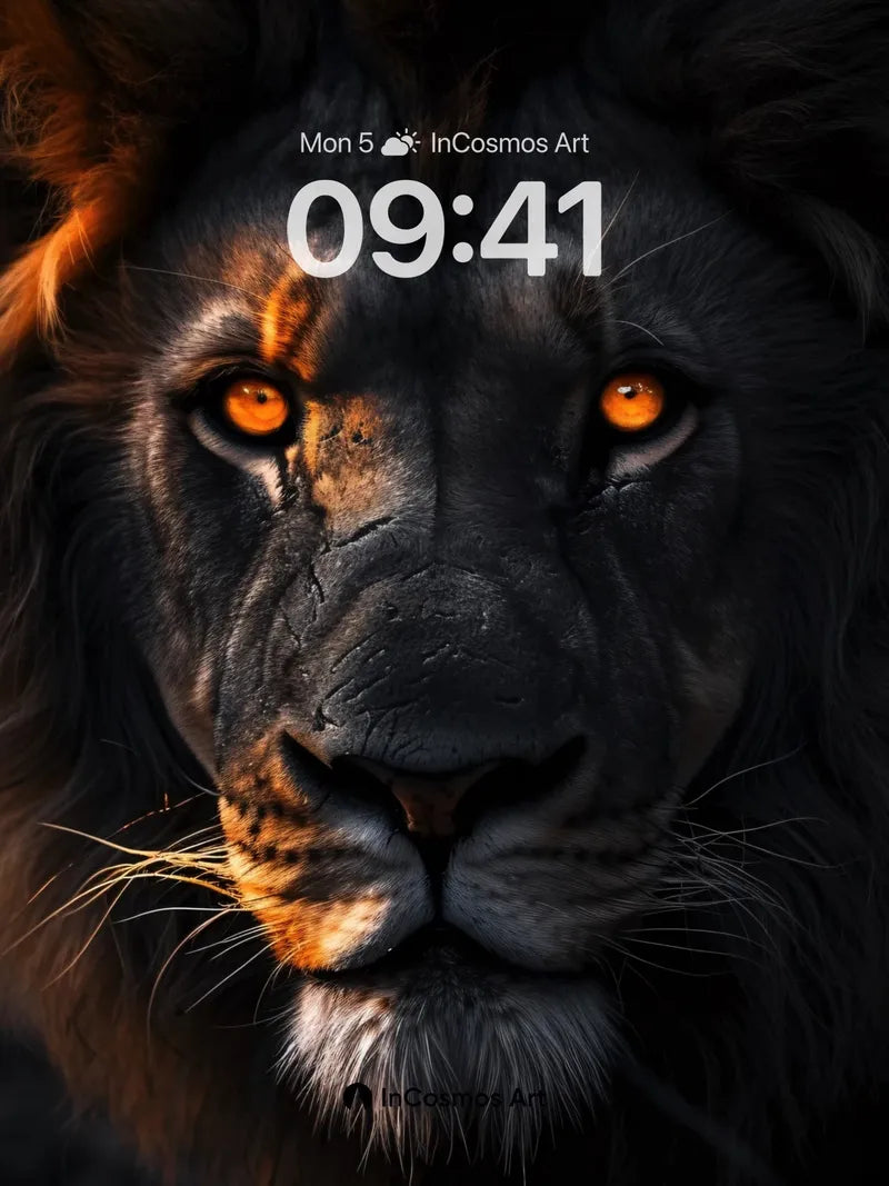 Shadowed Gaze Wallpaper with Amber Eyes