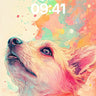 Luminous Canine Wallpaper with Color Burst wallpaper for iPhone, iPad & Mac