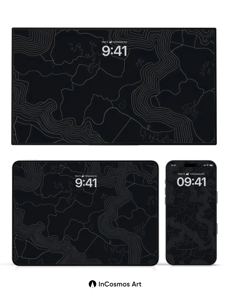 Silent Contour Wallpaper with Ghost Lines