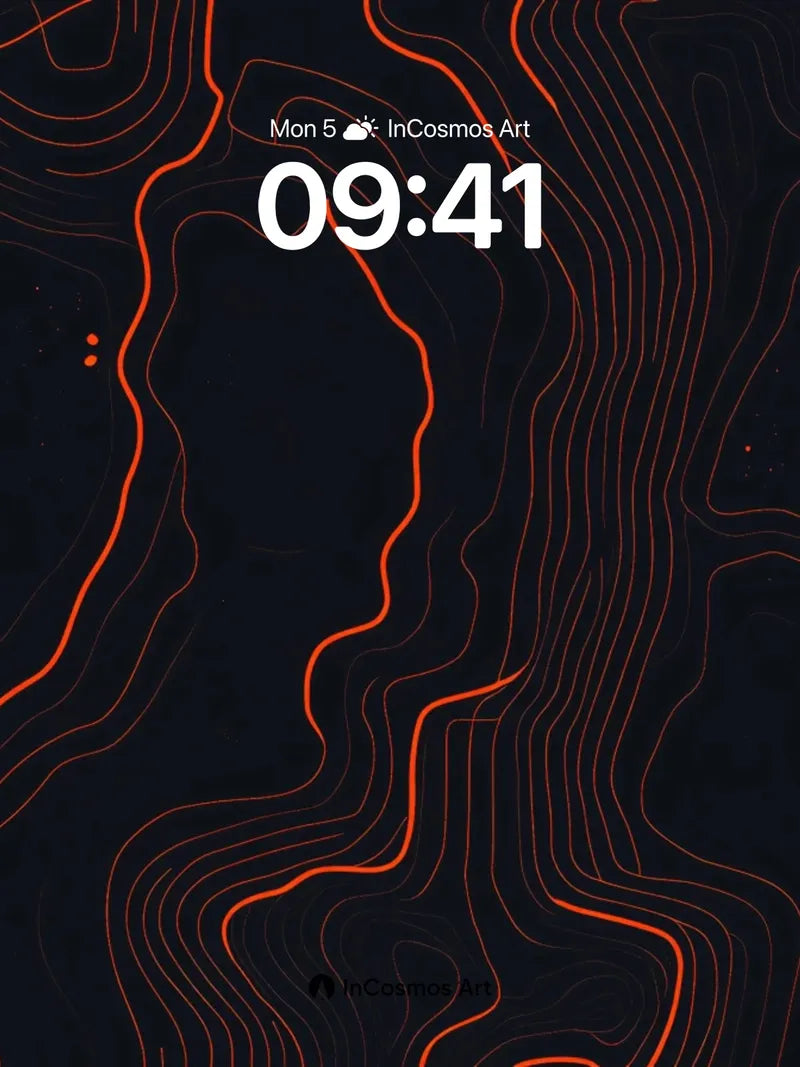 Obsidian Vein Wallpaper with Luminous Traces