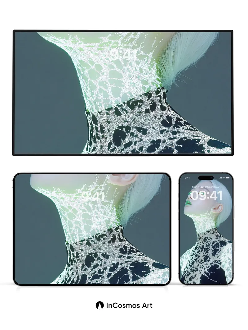 Neon Veil Wallpaper with Living Light