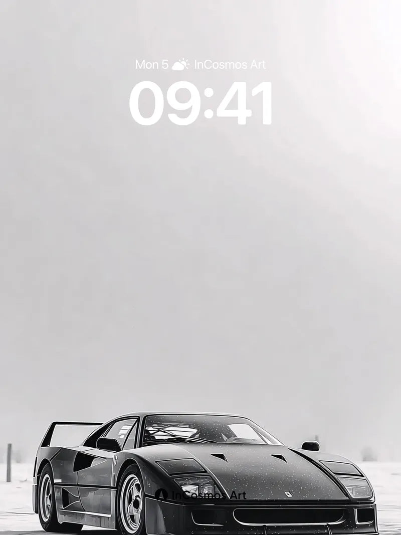 Frostbound Velocity Wallpaper with Midnight Sleekness