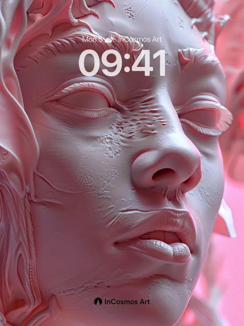 Surreal Sculpture Wallpaper with Living Flesh Texture wallpaper for iPhone, iPad & Mac