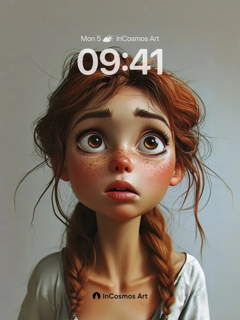Wonder-Struck Eyes Wallpaper with Freckled Light