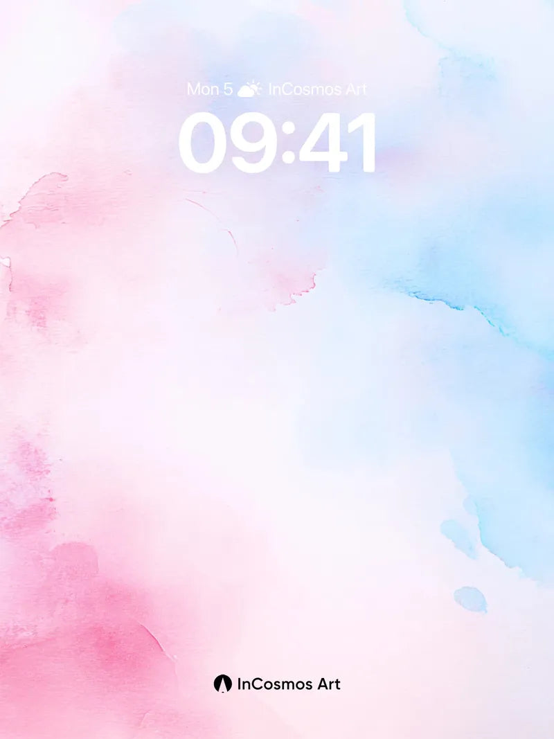 Soft Hush Watercolor Wallpaper with Ethereal Bleeds