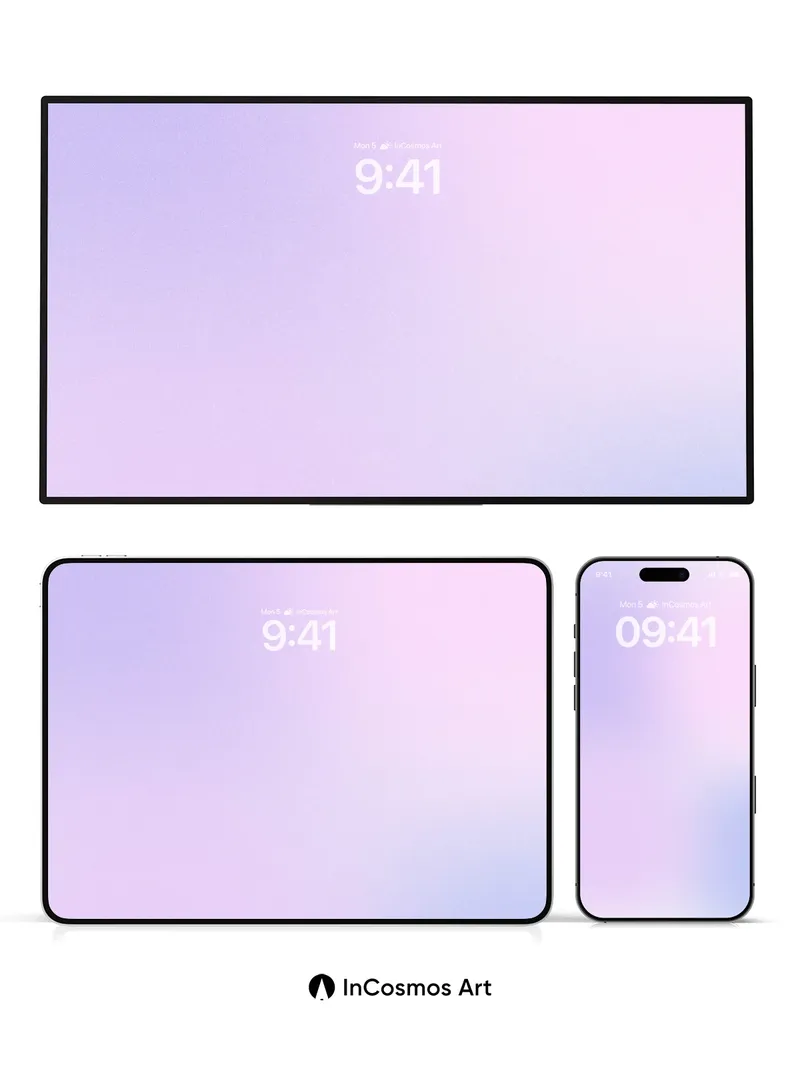 Serene Gradient Wallpaper with Ethereal Hues