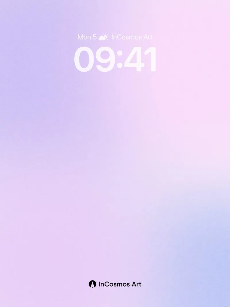 Serene Gradient Wallpaper with Ethereal Hues