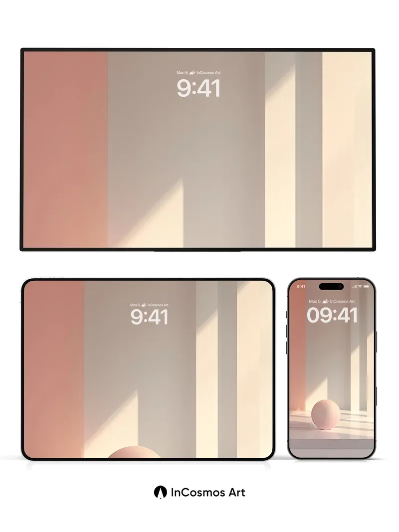 Serene Sphere Wallpaper with Soft Light Trails