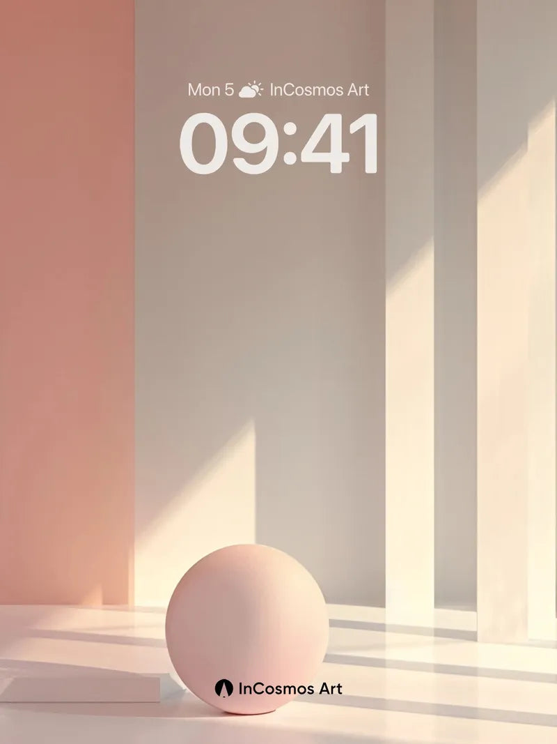 Serene Sphere Wallpaper with Soft Light Trails