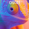 Chameleon Mirage Wallpaper with Rainbow Skin wallpaper for iPhone, iPad & Mac