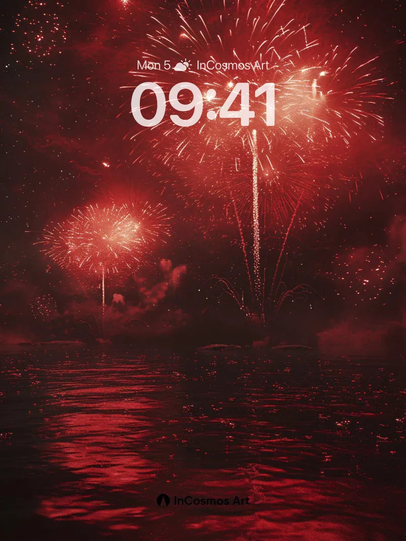 Crimson Reverie Wallpaper with Water Reflections wallpaper for iPhone, iPad & Mac