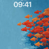 Vibrant Fish Swarm Ocean Wallpaper wallpaper for iPhone, iPad & Mac