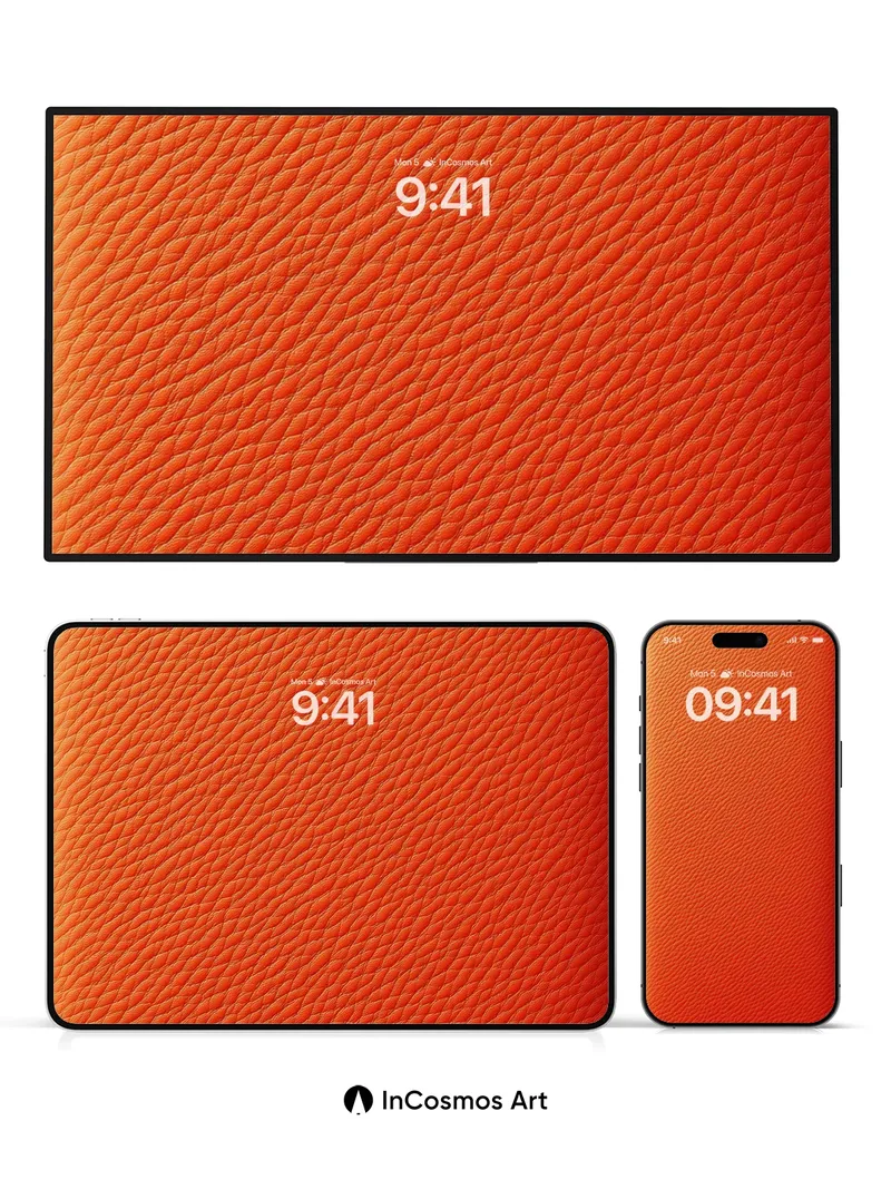 Warm Pulse Leather Wallpaper with Subtle Gradient