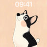Whimsical Corgi Wallpaper with Velvet Ears wallpaper for iPhone, iPad & Mac