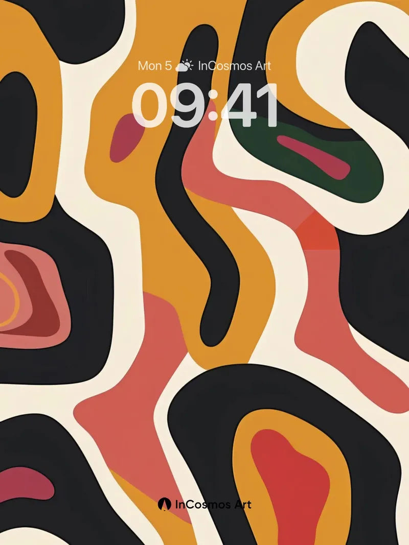 Surreal Drift Wallpaper with Organic Lines wallpaper for iPhone, iPad & Mac