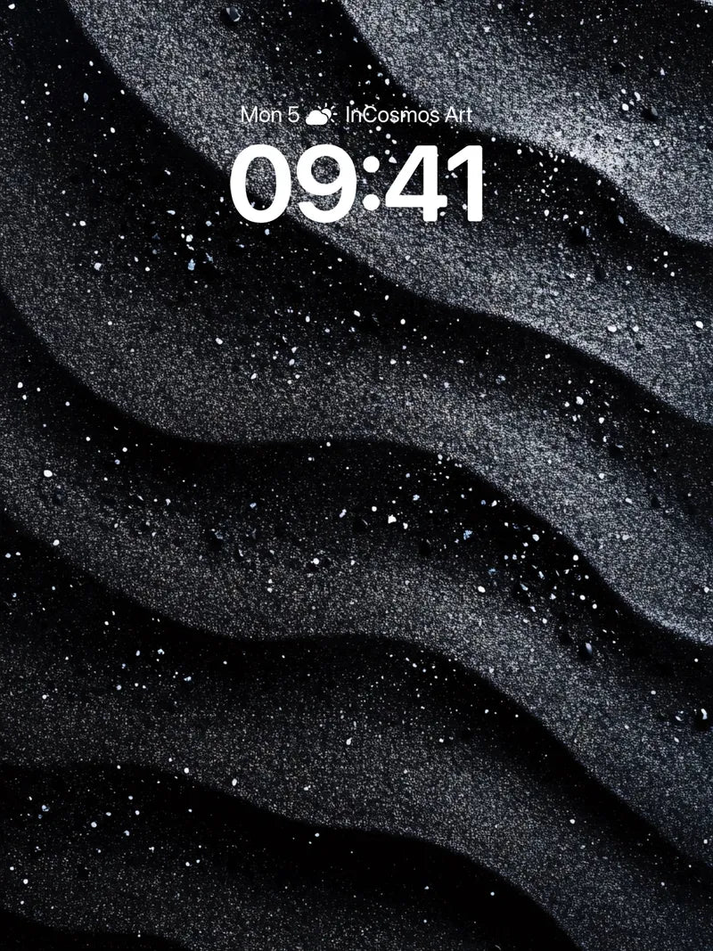 Cosmic Sand Dune Wallpaper with Starlit Texture