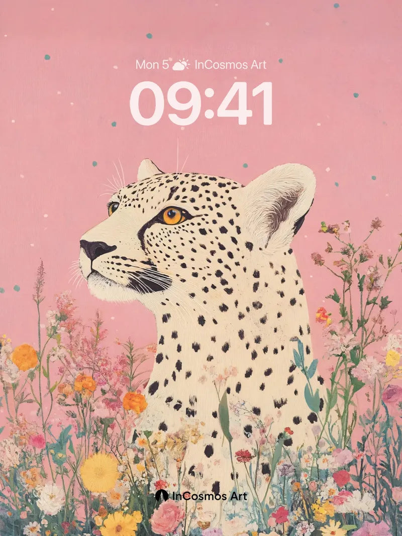 Whispering Cheetah Wallpaper in Bloom