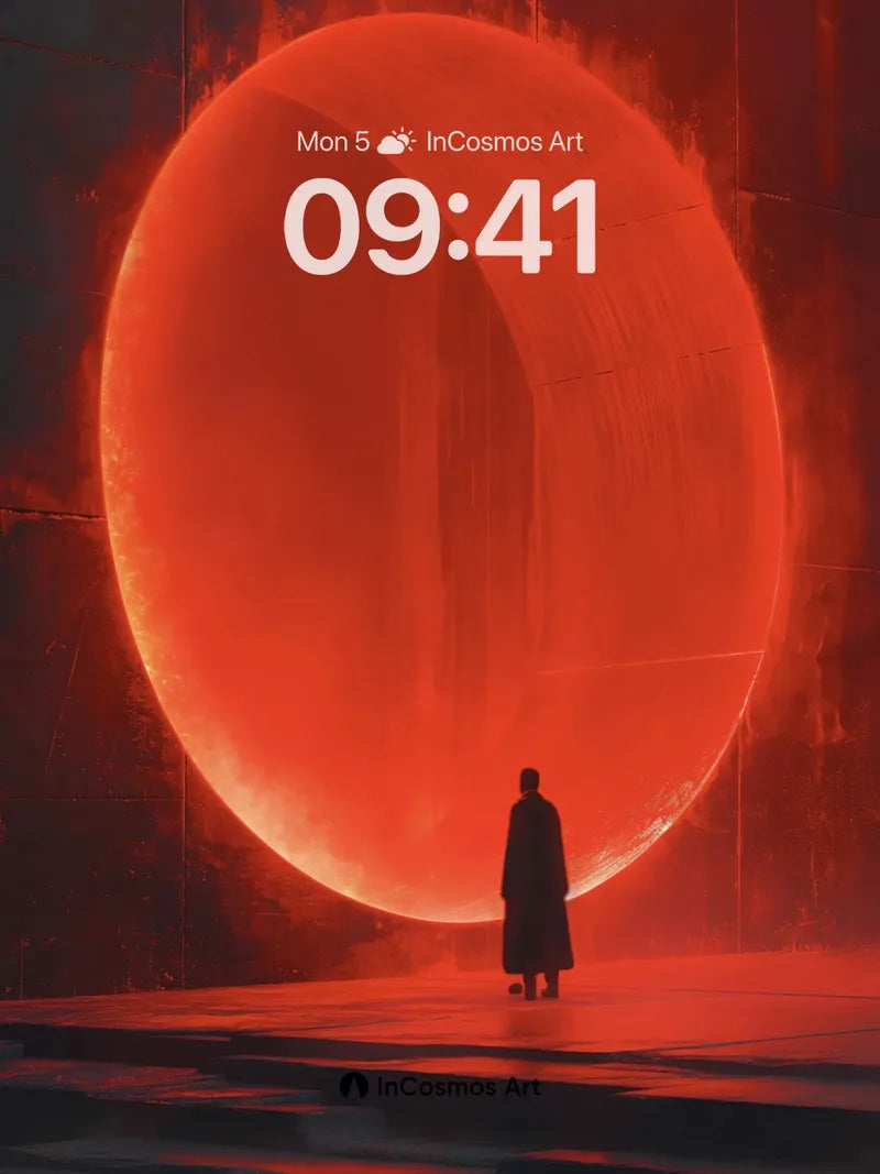 Silent Eclipse Wallpaper with Crimson Halo