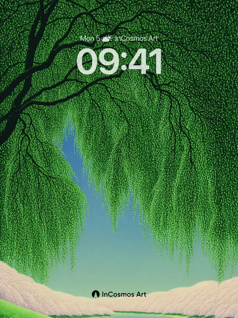 Whispering Canopy Wallpaper with Dripping Light