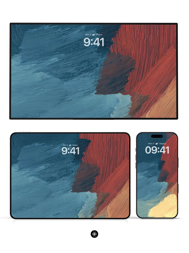 Serene Brushstroke Gradient Flow Wallpaper