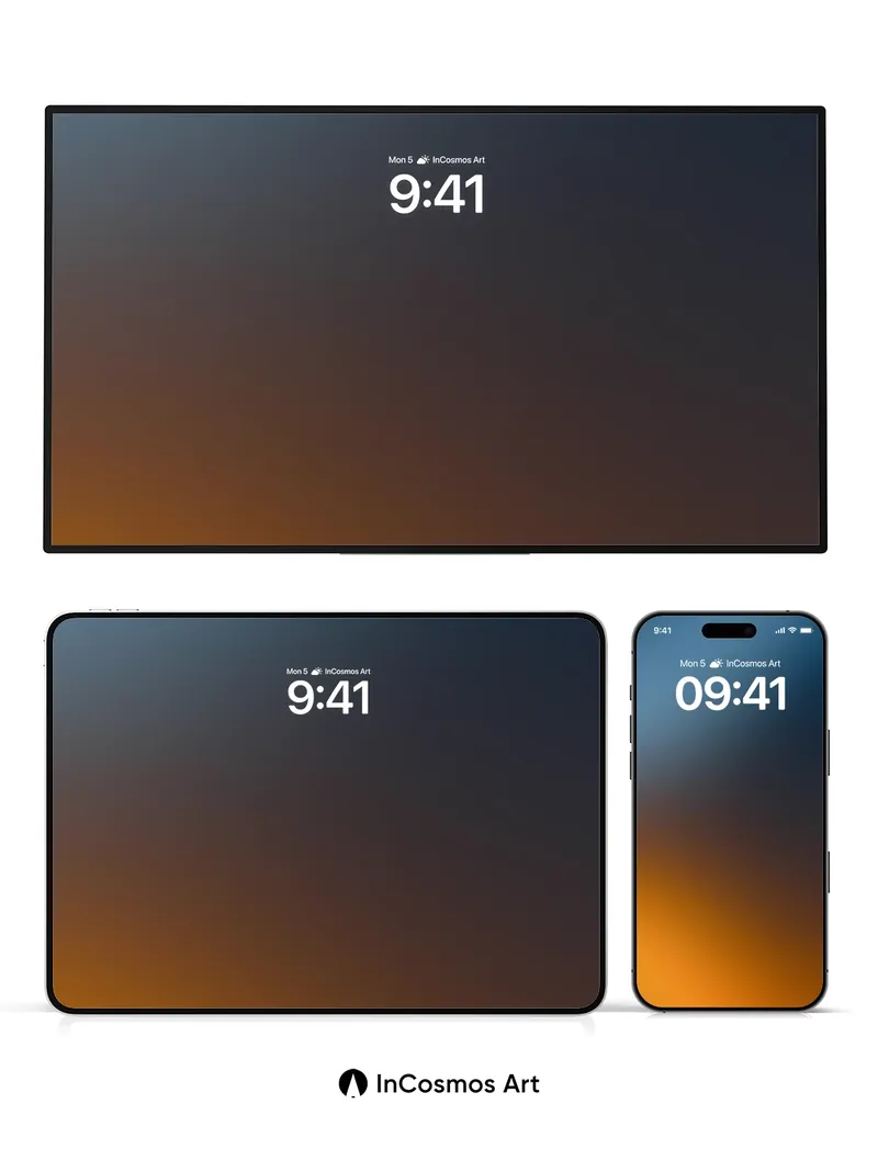 Midnight Ember Wallpaper with Golden Hush