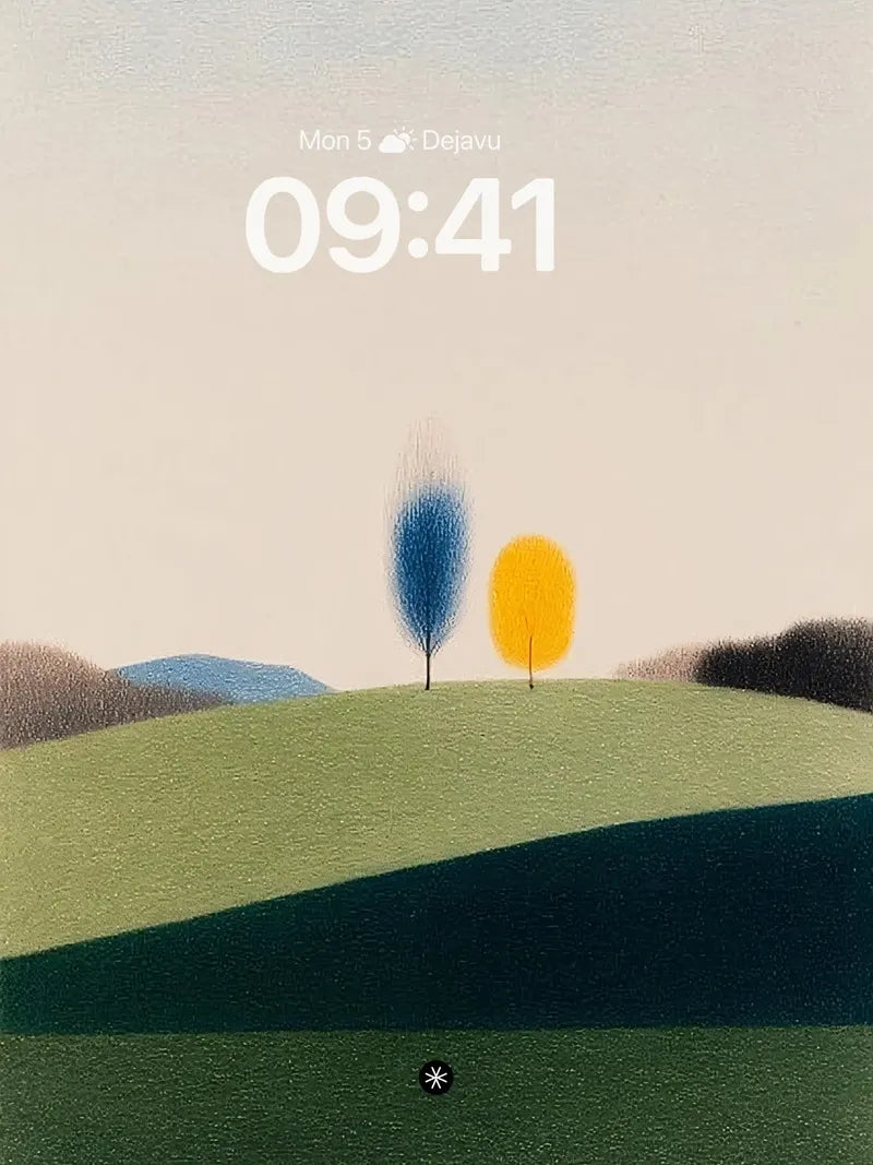 Serene Dual Tones Hillside Wallpaper wallpaper for iPhone, iPad & Mac