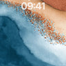 Serenity Shore Wallpaper with Floating Particles wallpaper for iPhone, iPad & Mac