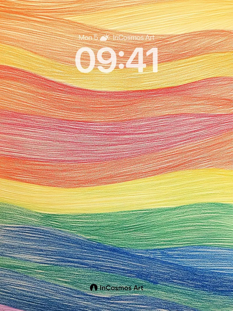 Sunset Pulse Wallpaper with Woven Light