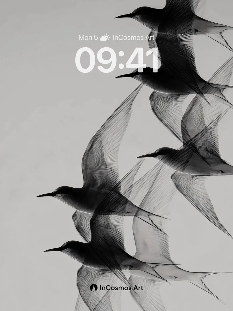 Echoing Flight Wallpaper with Ghost Wings