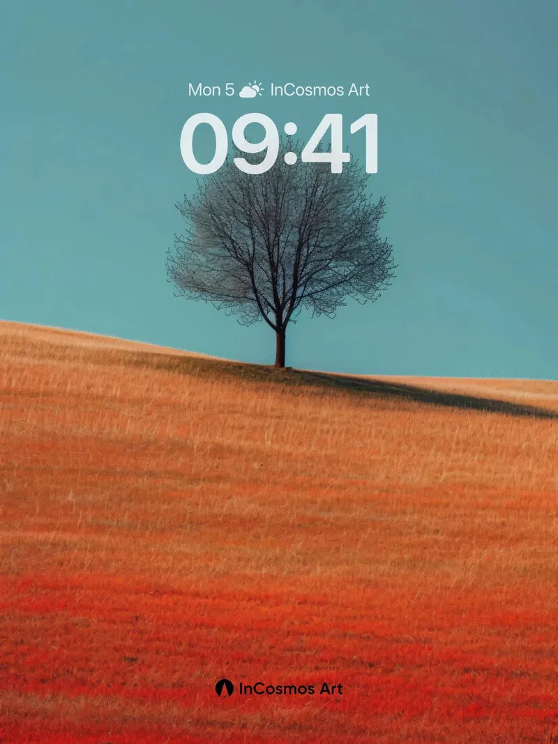 Silent Ember Wallpaper with Horizon Lines