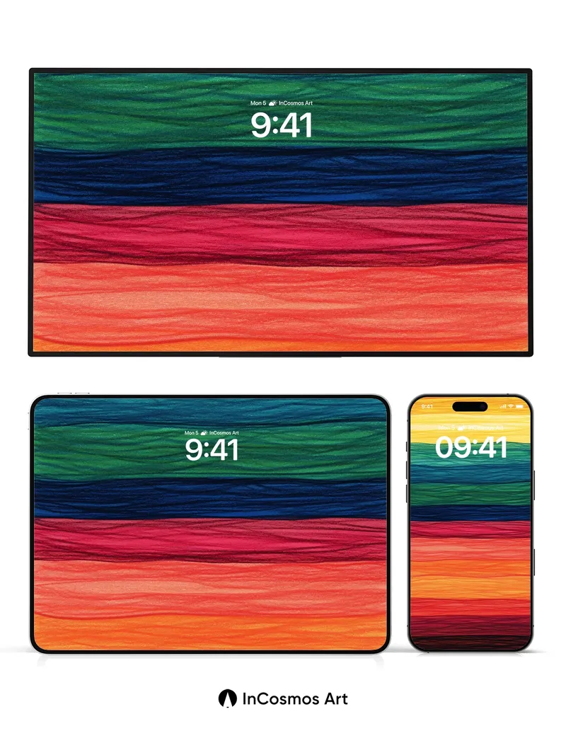 Surreal Horizon Wallpaper with Liquid Light