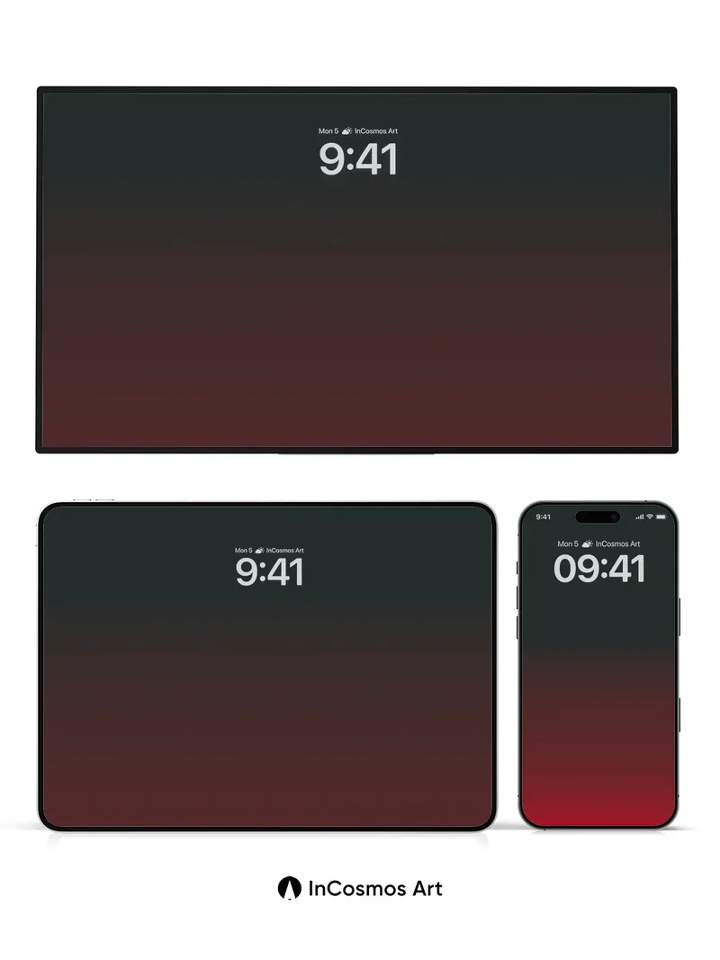 Velvet Nightfall Wallpaper with Crimson Depth
