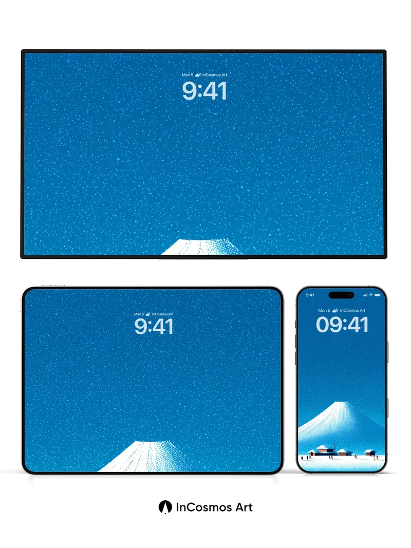 Silent Snowfall Wallpaper with Mountain Hush