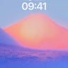 Serene Gradient Wallpaper with Floating Light Peaks wallpaper for iPhone, iPad & Mac