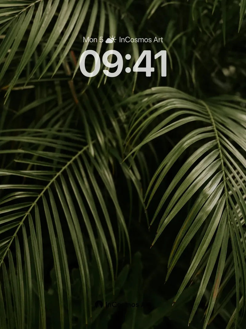 Shadowed Palm Wallpaper with Dappled Light