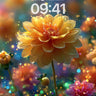 Luminous Petal Wallpaper with Cosmic Sparkle wallpaper for iPhone, iPad & Mac