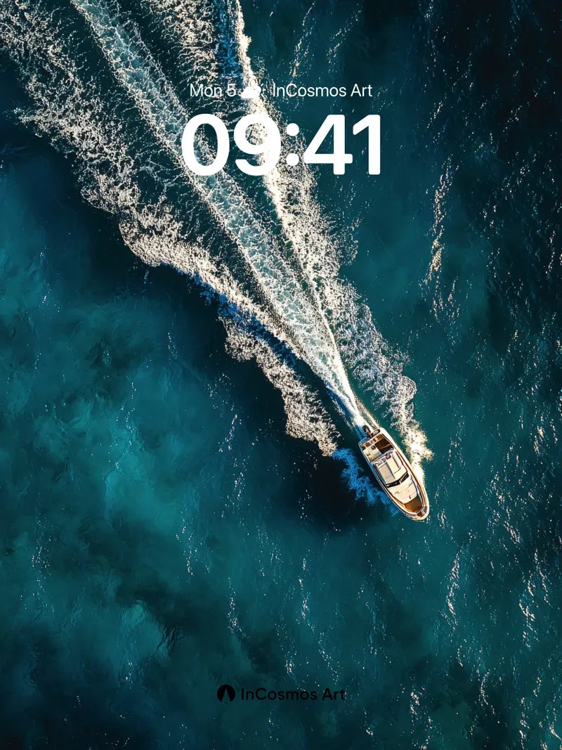 Cerulean Trail Wallpaper with Ocean Breath