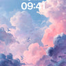 Serene Sky Dragon Wallpaper with Ethereal Clouds wallpaper for iPhone, iPad & Mac