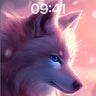 Luminous Frost Wolf Wallpaper with Ethereal Gaze wallpaper for iPhone, iPad & Mac