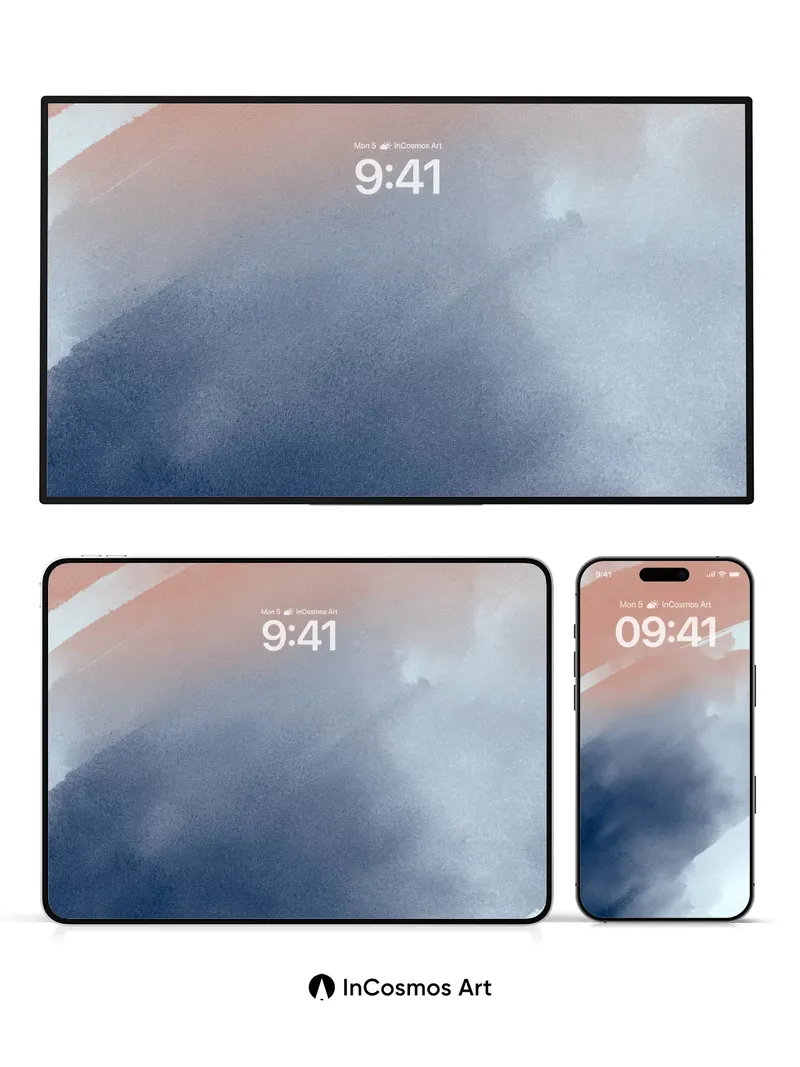 Serene Gradient Wash Wallpaper in Soft Haze