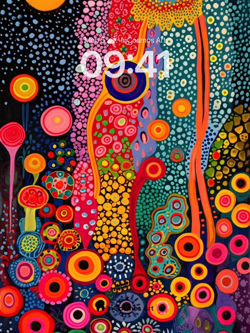 Cosmic Garden Wallpaper with Dotted Vines wallpaper for iPhone, iPad & Mac