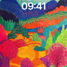 Electric Forest Wallpaper with Moonlit Peaks wallpaper for iPhone, iPad & Mac