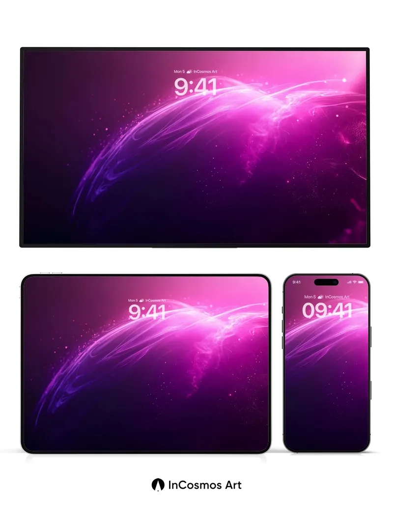 Luminous Veil Wallpaper with Cosmic Breath