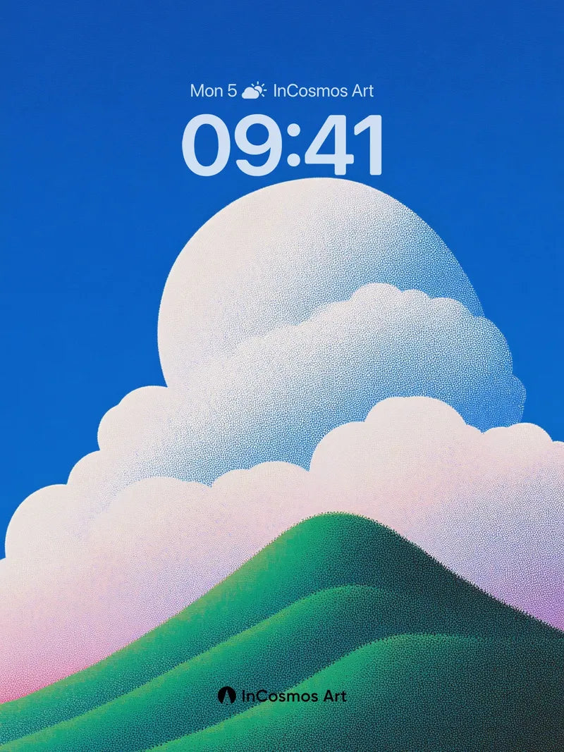 Serene Horizon Wallpaper with Celestial Clouds