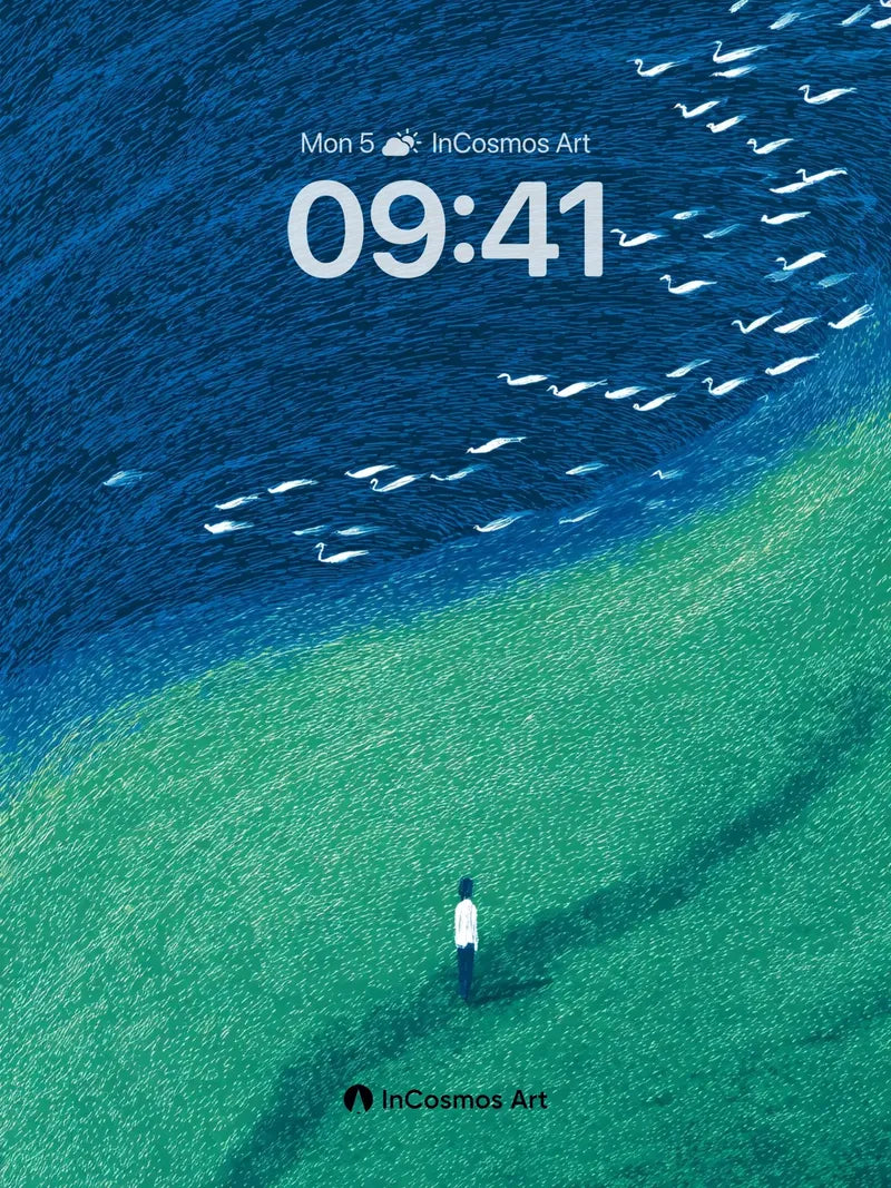 Solitary Echo Wallpaper with Swan Constellation wallpaper for iPhone, iPad & Mac