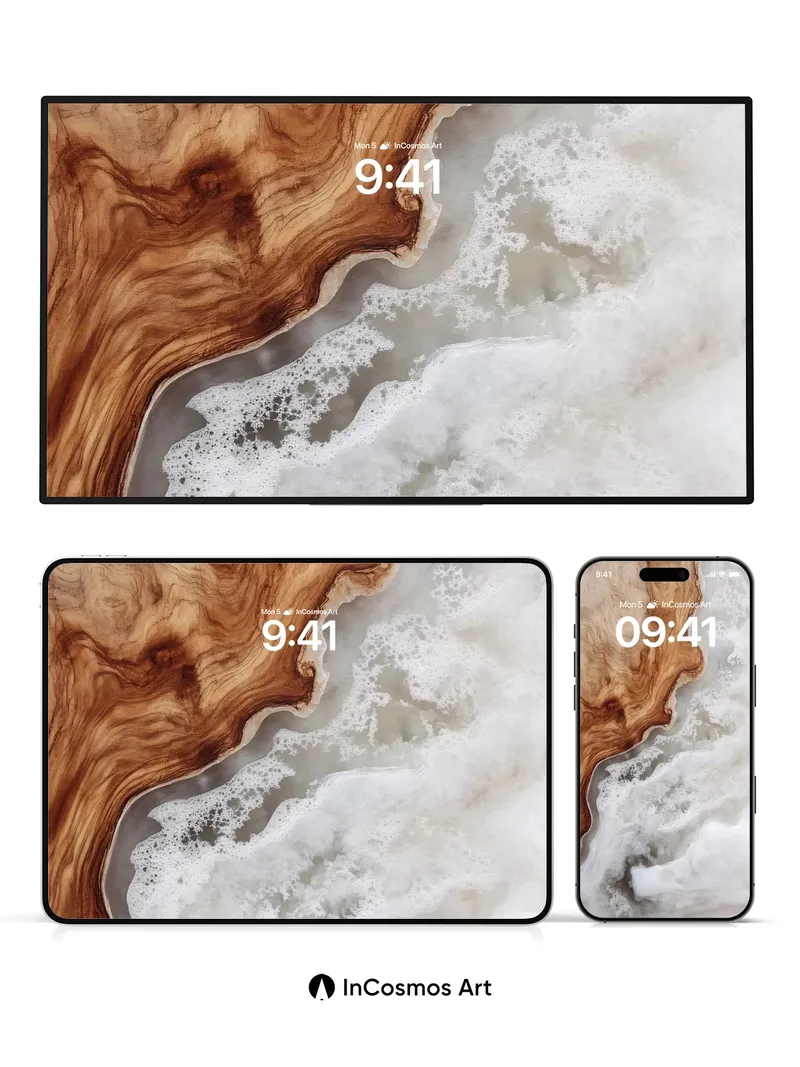 Earthy Whispers Wallpaper with Frosted Edge