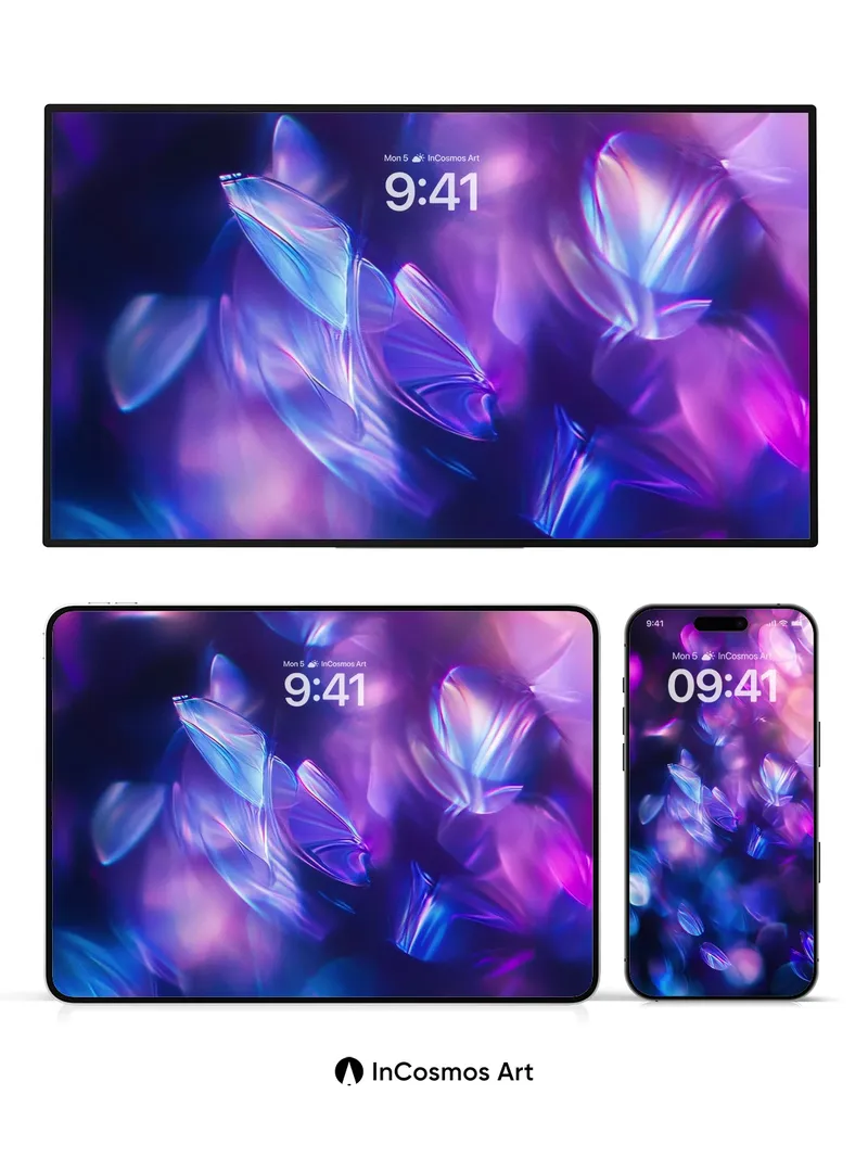 Luminous Petal Wallpaper with Ethereal Hues