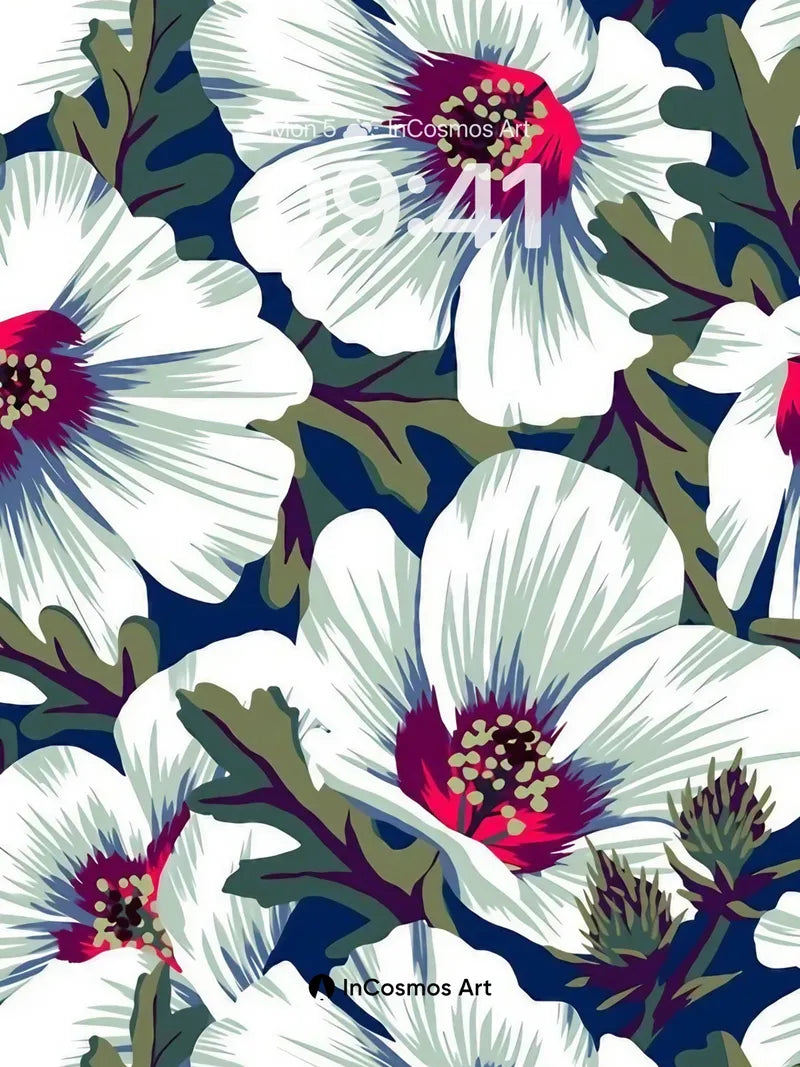 Velvet Bloom Wallpaper with Crimson Hearts wallpaper for iPhone, iPad & Mac